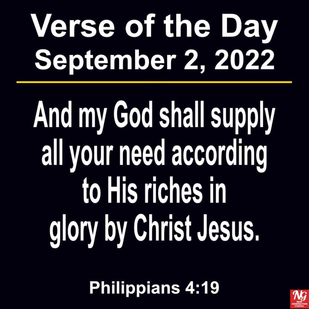 September 2nd 2022 Bible Verse