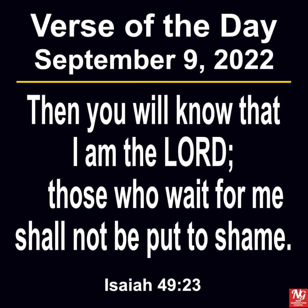 September 9th 2022 Bible Verse