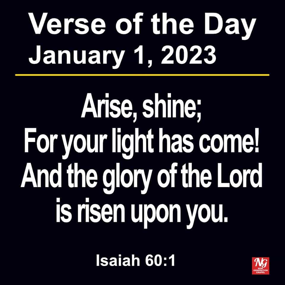 January 1st 2023 Bible Verse