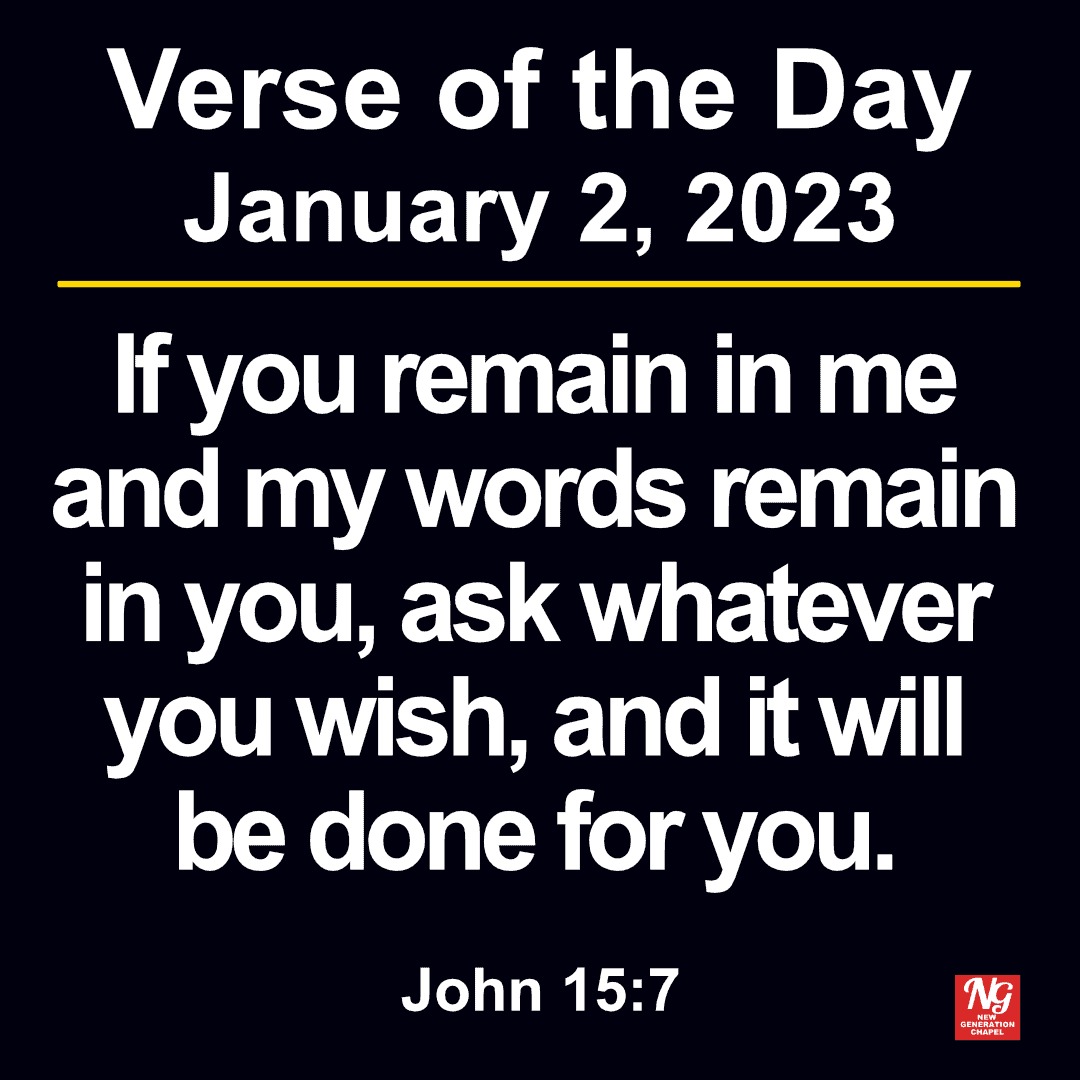 January 2nd 2023 Bible Verse